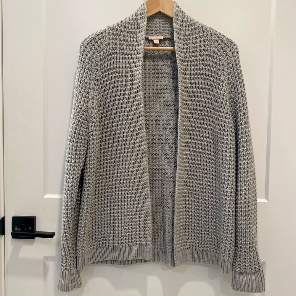 GAP Women’s Open Front Gray Cotton Knit Chunky Cardigan Size XS/S